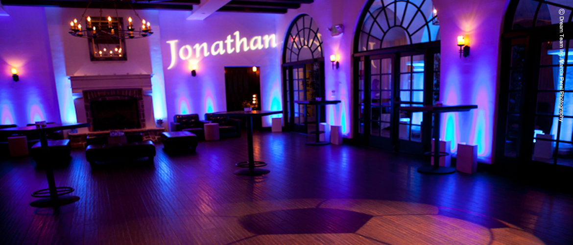 Los Angeles Name in Lights, Weddings, Gobo, Special Event Lighting